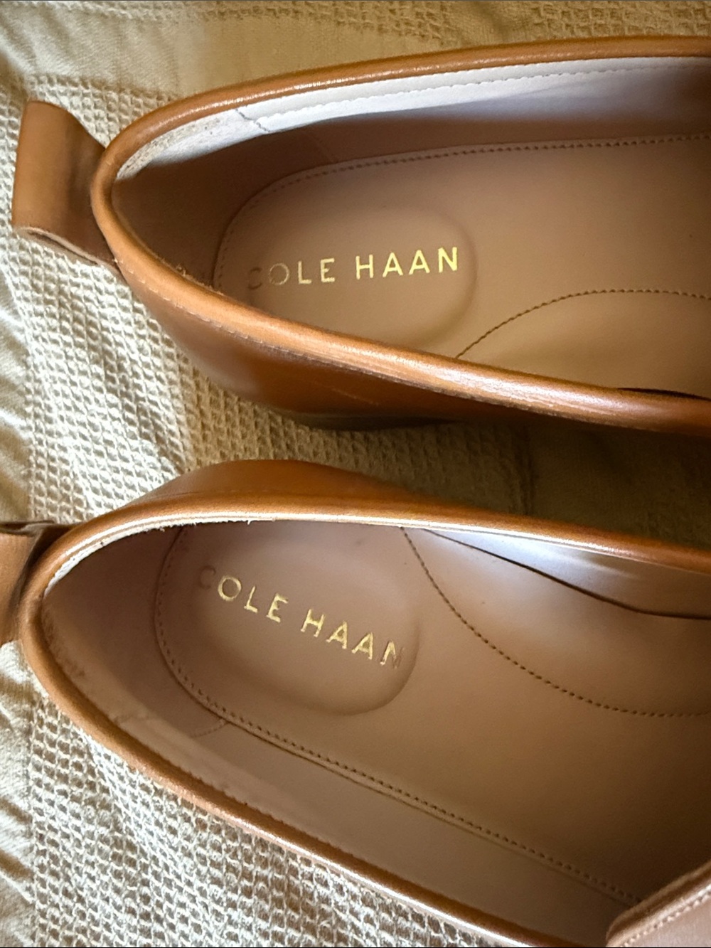 Cole Haan Women’s Tan Leather Penny Loafers - Picture 3 of 6
